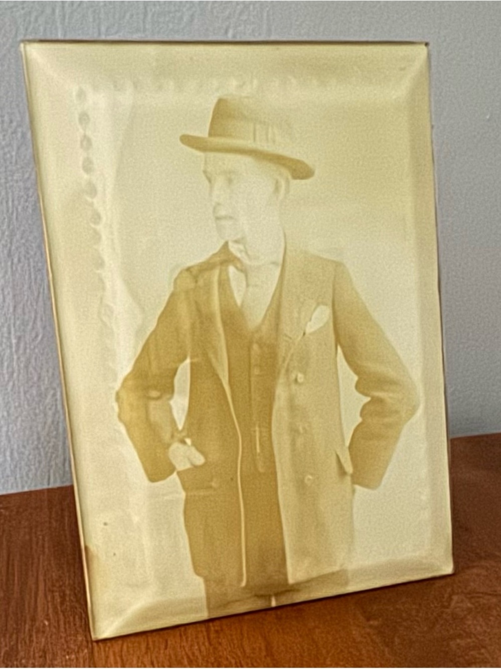 Vintage Gold-Tone Framed Portrait